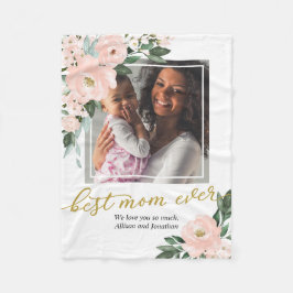 赤面フローラ最高の写真母なる母の日 フリースブランケット