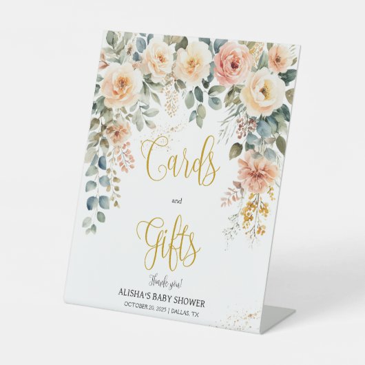 赤面フローラ水のカラーカード&ギフトサイン 台座サイン (正面)