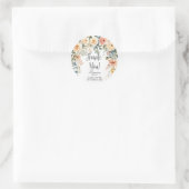 赤面フローラ水の色フラットサンキュー ラウンドシール (バッグ)