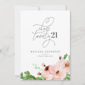 赤面フローラ水彩の卒業発表 シーズンカード (正面)