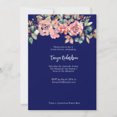 赤面フローラ水彩ブライダルシャワー招待 招待状 (正面)