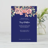 赤面フローラ水彩ブライダルシャワー招待 招待状 (スタンド正面)