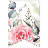 赤面フローラ水彩ブライダルバンティングバナー バンティングフラッグ (第2の旗)