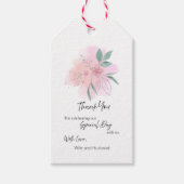 赤面フローラ水彩メッセージカード ギフトタグ (正面)