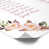 赤面フローラ水彩着座図 ポスター (角)