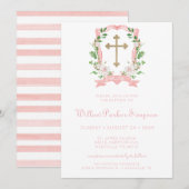 赤面フローラ洗礼 招待状 (正面/裏面)