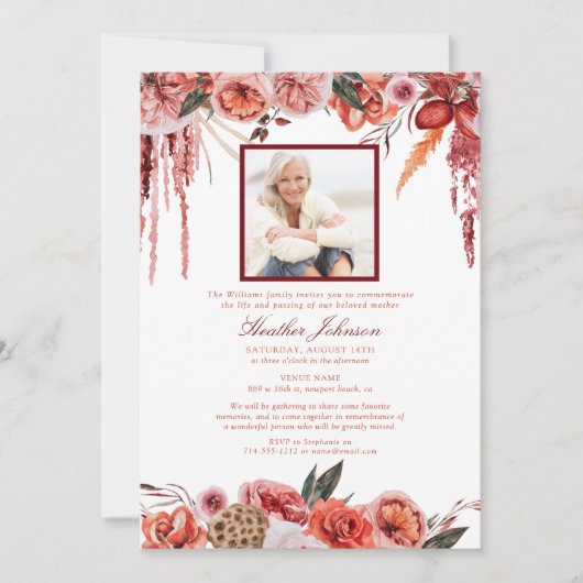 赤面フローラ砂漠水彩記念事業 招待状 (正面)