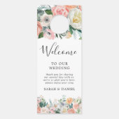 赤面フローラ素朴の結婚ウェルカムドアハンガー ドアノブサイン (裏面)