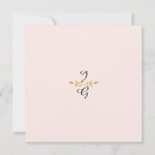 赤面フローラ素朴秋ウッドフォレストグリーンリーフ 招待状 (裏面)