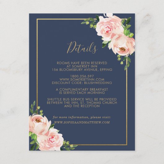 赤面フローラ結婚のゲスト詳細情報 エンクロージャーカード (正面)