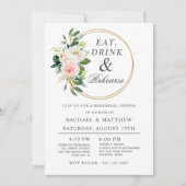 赤面フローラ結婚のリハーサルディナー 招待状 (正面)