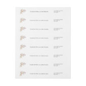 赤面フローラ結婚の周回住所 シール ラップアラウンドラベル (シート)