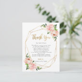 赤面フローラ結婚の幾何学感謝ポストカード ポストカード (スタンド正面)