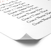 赤面フローラ結婚の座席表 ポスター (角)