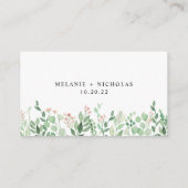 赤面フローラ結婚の情報ウェブサイトカード エンクロージャーカード (裏面)