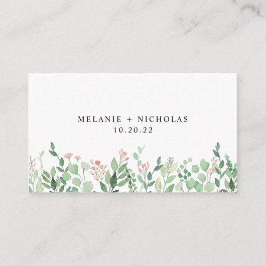 赤面フローラ結婚の情報ウェブサイトカード エンクロージャーカード (裏面)