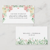 赤面フローラ結婚の情報ウェブサイトカード エンクロージャーカード (正面/裏面)