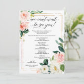 赤面フローラ結婚の旅程結婚式招待状 プログラム (スタンド正面)