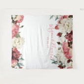 赤面フローラ結婚の背景披露宴装飾 タペストリー (正面(横))