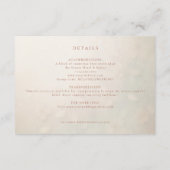 赤面フローラ結婚の詳細カード エンクロージャーカード (裏面)