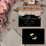 赤面フローラ結婚ブラックのフラット日付の保存 セーブザデート<br><div class="desc">この赤面フローラ結婚ブラックのフラットセーブ日付デザインは、イベントのあらゆるスタイルのための洗練された音色を設定するシンプルタイポグラフィと書と黒か白の美しいシックな中立の背景をモダンシックなエレガント。各商品は豪華な外観のためのタイムレスな幾何学的金ゴールドフレームと共に、緑豊かなユーカリと緑豊かな葉詳細を配した豪華な赤面ピンクのバラと桃とアイボリーアジサイを飾って飾られている。このコーディネート・コレクションを組み合わせパーソナライズされたて楽な夢の美しさに合わせ結婚て、幅広いスタイルを楽しめカジュアルるフォーマル。より多くの調整デザインのために、このデザインはまた、パステルピンクとネイビーブルーで利用可能である。私たちのデザインと同様にもし、質問や特別な要求は単に頼す。</div>