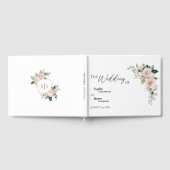 赤面フローラ結婚ホワイトズゲストブック ゲストブック (全面)