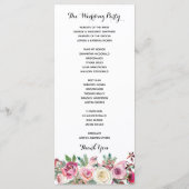 赤面フローラ結婚式 プログラム (裏面)