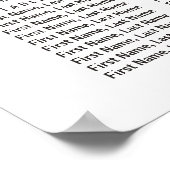 赤面フローラ結婚表の座席表 ポスター (角)