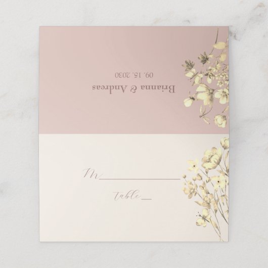 赤面フローラ結婚金ゴールド座席表 プレイスカード (外部開封)