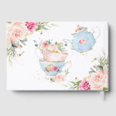 赤面フローラ茶パーティーベビーブライダルシャワー誕生日 ゲストブック (裏面)