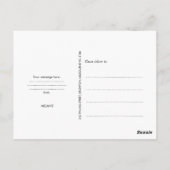 赤面フローラ蝶のベビーシャワーありがとう ポストカード (裏面)