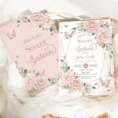 赤面フローラ蝶バラ金ゴールドSweet sixteen 招待状