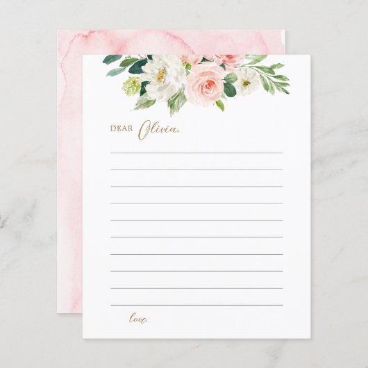 赤面フローラ誕生日タイムカプセルカード (正面/裏面)