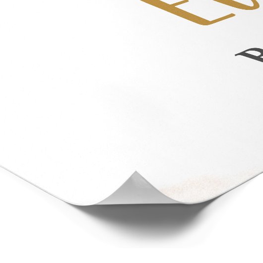 赤面フローラ象ガールベビーシャワーウェルカム ポスター (角)