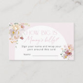 赤面フローラ赤ちゃんシャワーどのように大きいママの腹 エンクロージャーカード (正面)