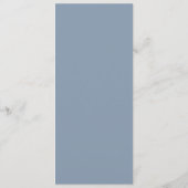 赤面フローラ金ゴールドほこりっぽいブルーウェディングレセプション メニュー (裏面)