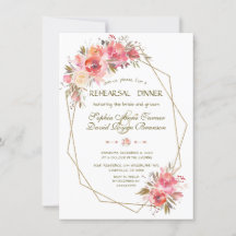 赤面フローラ金ゴールドグリッターフレームリハーサルディナー