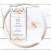 赤面フローラ金ゴールドフォイル結婚のメニューカード メニュー