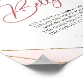 赤面フローラ金ゴールドフレームどのように大きいママの腹 ポスター (角)