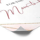 赤面フローラ金ゴールドフレームアドバイス ポスター (角)