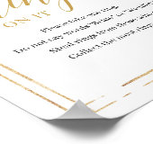 赤面フローラ金ゴールドフレームitサインゲームにリングを置く ポスター (角)