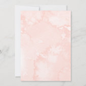 赤面フローラ金ゴールドブランチ及びバブリーブライダルシャワー 招待状 (裏面)