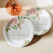 赤面フローラ金ゴールドベビー開花ベビーシャワー ペーパープレート