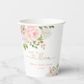 赤面フローラ金ゴールドベビー開花ベビーシャワー 紙コップ (正面)