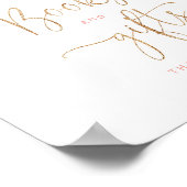 赤面フローラ金ゴールド箔の書籍とギフト ポスター (角)