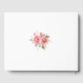 赤面フローラ金ゴールド結婚グリッターフレーム ゲストブック (裏面)