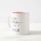 赤面フローラ開花フューチャーブライド婚約ギフト ツートーンマグカップ (正面左)