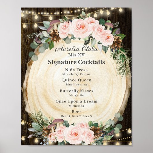 赤面フローラ魅惑された森のシグネチャーカクテル ポスター (正面)