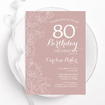 赤面フローラ80th誕生日パーティー 招待状<br><div class="desc">赤面フローラ80th Birthday Party Invitation。ボタニカルモダンアウトラインスケッチのアクセントとタイポグラフィスクリプトフォントを特徴とするミニマルデザイン。トレンディーシンプル招待状カードは女性の日スタイリッシュお祝いに最適。任意のカスタマイズ年齢にすることができる。印刷されたZazzle招待状または即時ダウンロードのデジタル印刷可能なテンプレート。</div>