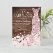 赤面フローラ&ドレ素朴ス50thバースデーパーティー 招待状 (スタンド正面)